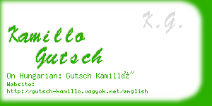 kamillo gutsch business card